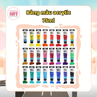 [Hỏa tốc HCM] Tuýp Màu Lẻ Acrylic Signature 75ml Mont Marte Cao Cấp - Vẽ Trên Mọi Chất Liệu Bề Mặt