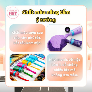 [Hỏa tốc HCM] Tuýp Màu Lẻ Acrylic Signature 75ml Mont Marte Cao Cấp - Vẽ Trên Mọi Chất Liệu Bề Mặt