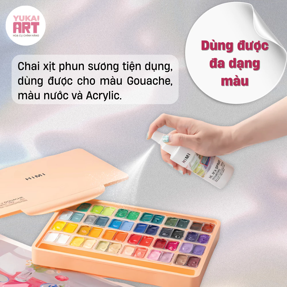[Hỏa tốc HCM] Chai Xịt Giữ Ẩm Chống Mốc Màu Gouache MIYA - Dung Tích 100ml/200ml