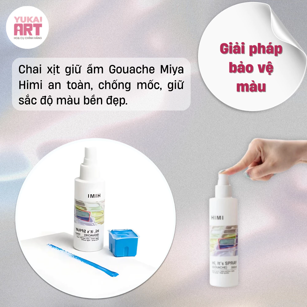 [Hỏa tốc HCM] Chai Xịt Giữ Ẩm Chống Mốc Màu Gouache MIYA - Dung Tích 100ml/200ml