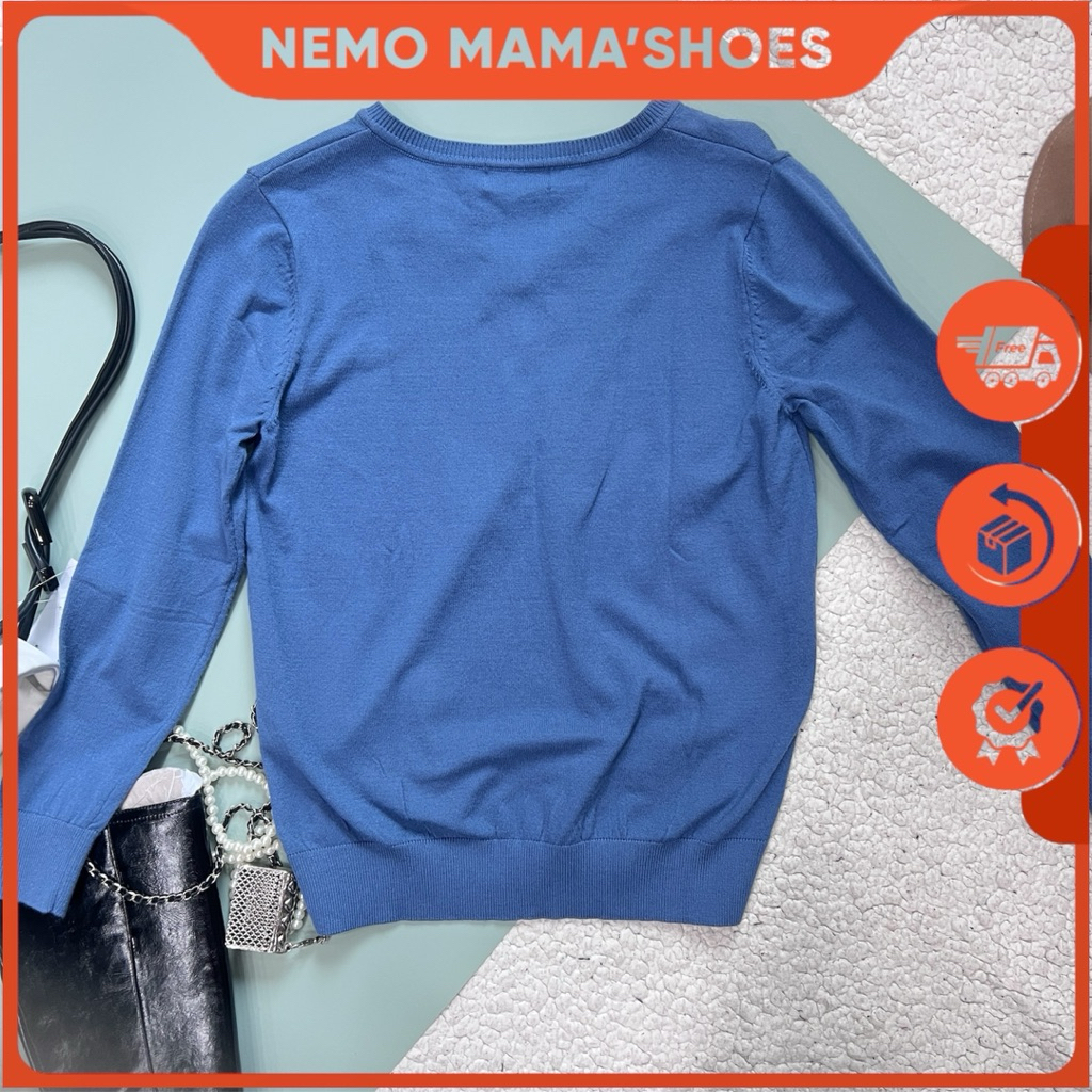 FREDY ÁO LEN XANH CỔ V NAM NỮ LEN MỎNG MÁT (Q211114058)