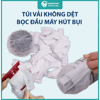 Set 100 túi vải không dệt bọc đầu máy hút bụi cầm tay tiện lợi giữ lực hút ổn định