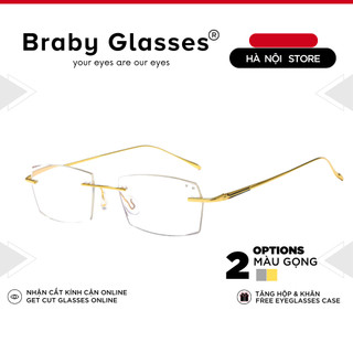 Gọng kính lão đọc sách Braby Glasses viễn thị cho người lớn tuổi Kim loại cao cấp chắc chắn chống gẫy siêu nhẹ KL12