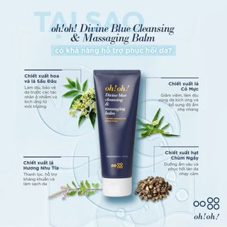 Sáp Tẩy Trang Làm Sạch Sâu, Trẻ Hóa Da oh!oh! Divine Blue Cleansing & Massaging Balm 150ml