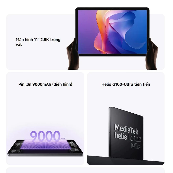 Máy Tính Bảng Xiaomi Redmi Pad 2 Wifi 4/128GB - 6/128GB - 8/256GB Chính Hãng BH 18 Tháng