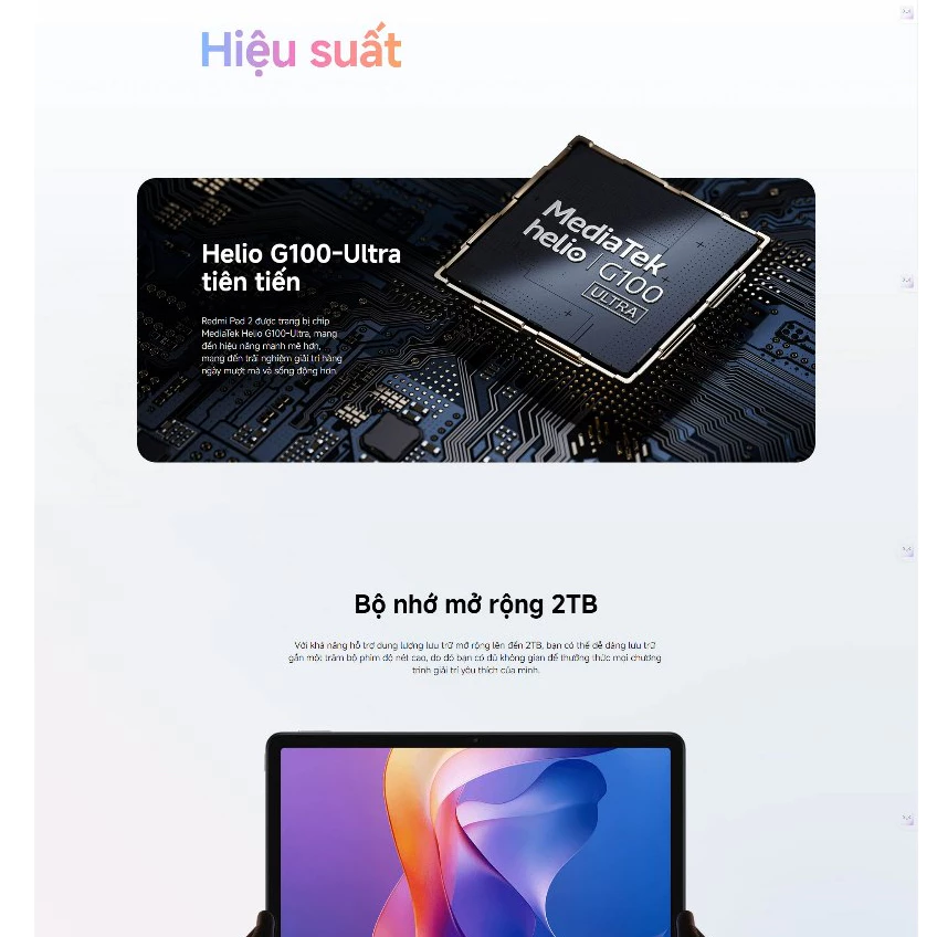 Máy Tính Bảng Xiaomi Redmi Pad 2 Wifi 4/128GB - 6/128GB - 8/256GB Chính Hãng BH 18 Tháng