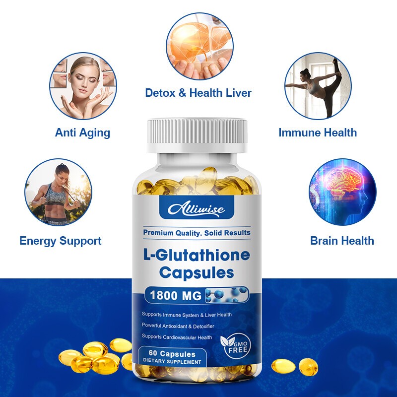 L Glutathione 1800mg (lọ 120 viên) - Ngăn ngừa sạm nám, giúp da trắng sáng  tự nhiên