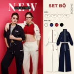 Set Bộ Dài ECOCHIC Áo Polo Cổ Bẻ Zip 2 Chiều Quần Ông Suông Dây Chun Đỏ Chất Liệu Cao Cấp Chính Hãng B182 — ảnh 3