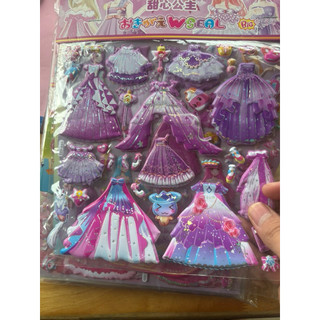 set 10 tờ dán đôi công chúa các hình