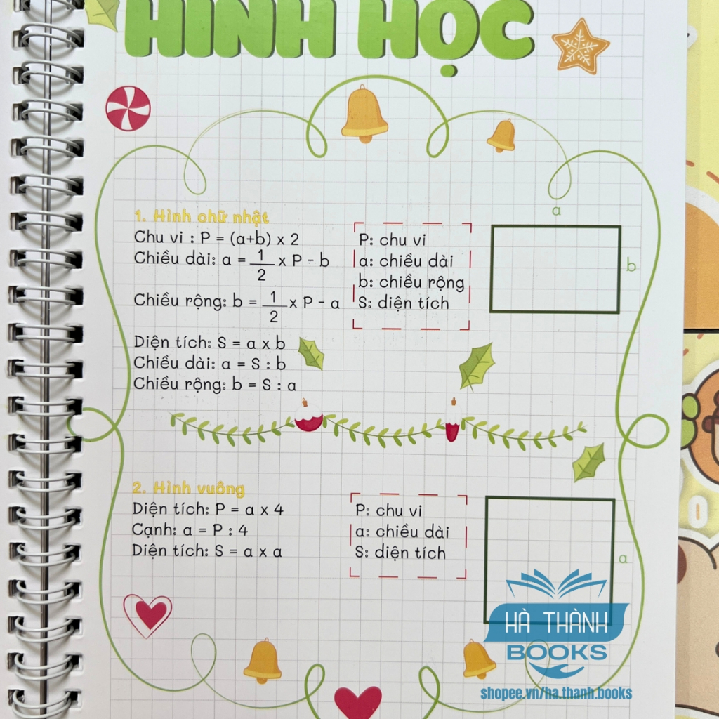 Sổ tay take note Toán lớp 5 – Tóm tắt công thức, kiến thức trọng tâm, dễ hiểu, học tốt môn Toán