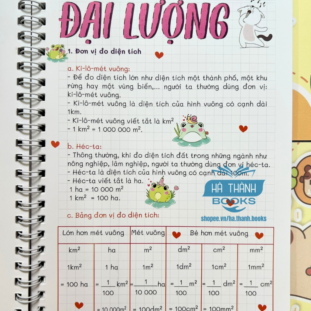 Sổ tay take note Toán lớp 5 – Tóm tắt công thức, kiến thức trọng tâm, dễ hiểu, học tốt môn Toán