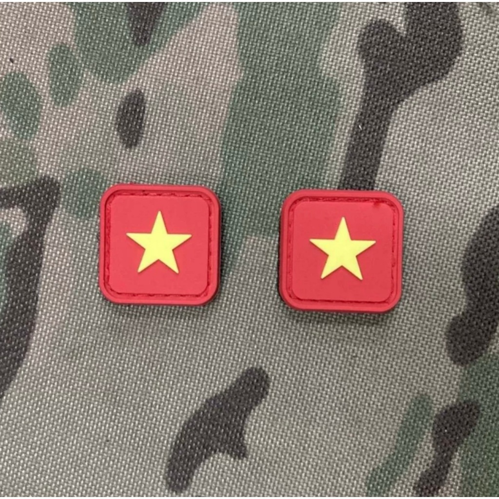 Patch_velcro cao su PVC hình cờ Việt Nam 3D dán ba lô_quần áo_túi xách