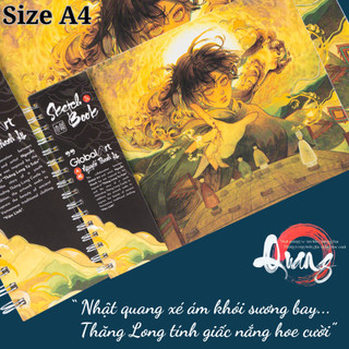Sổ Vẽ Đa Chất Liệu GLOBAL ART 230gsm Sketchbook A4 A5 30 Tờ Phác Thảo Giấy Không Kỵ Tẩy Dùng Màu Nước, Acrylic, Gouache