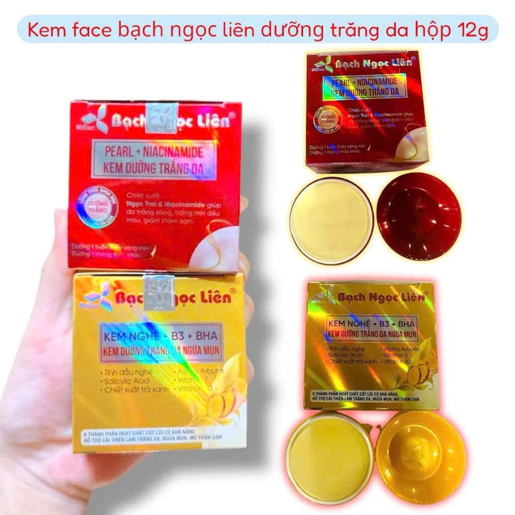 Kem Mặt Bạch Ngọc Liên Nghệ Dưỡng Trắng Da, Ngừa Mụn