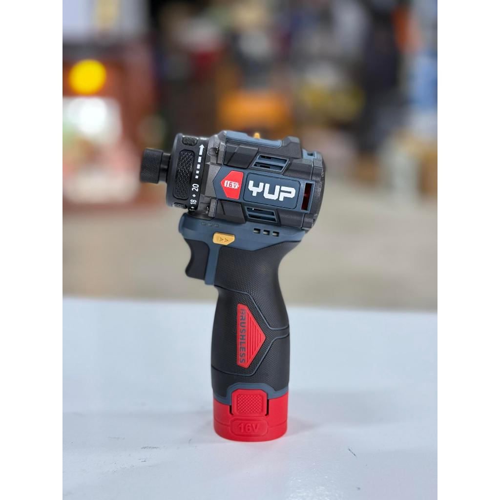 YUPAI Máy Vặn Vít Pin 16V YP16-W50B - Động Cơ Khỏe, Pin Bền 2.0Ah, Siết Ốc Nhanh Chóng 20 Cấp Trượt, 3 Cấp Chỉnh Lực, Tố