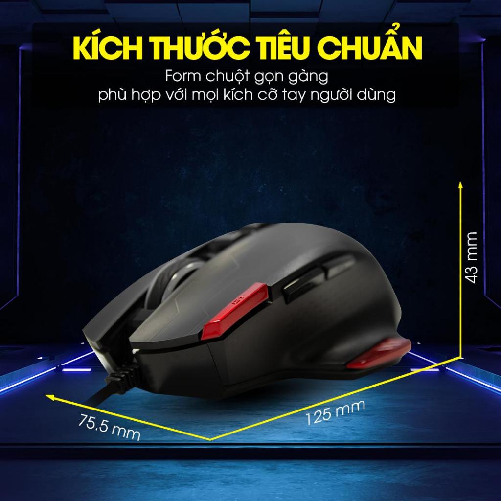 Chuột Gaming Có Dây ZADEZ GT-616M - 7.200 DPI Max, Cảm Biến PixArt PMW3330, IPS 150 inch/sec