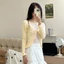 Áo Thun Nữ Tay Dài Đính Nơ Phối Ren MCA Mặc 2 Kiểu Dễ Thương A51438