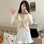 Áo Thun Nữ Tay Dài Đính Nơ Phối Ren MCA Mặc 2 Kiểu Dễ Thương A51438