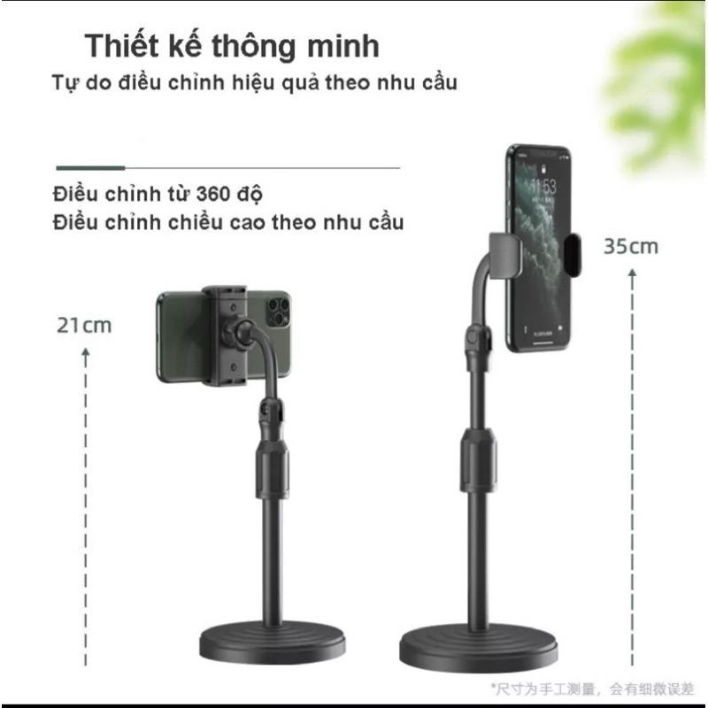 GIá đỡ điện thoại livestream xoay 360 độ - học online - livetream - nhỏ gọn tiện lợi