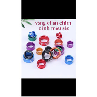 Vòng Nhẫn Đeo Chân Chim Cảnh Vẹt 3/4/4.7/5/6/7/8mm - Chất Nhôm, Dễ Dàng Tháo Lắp