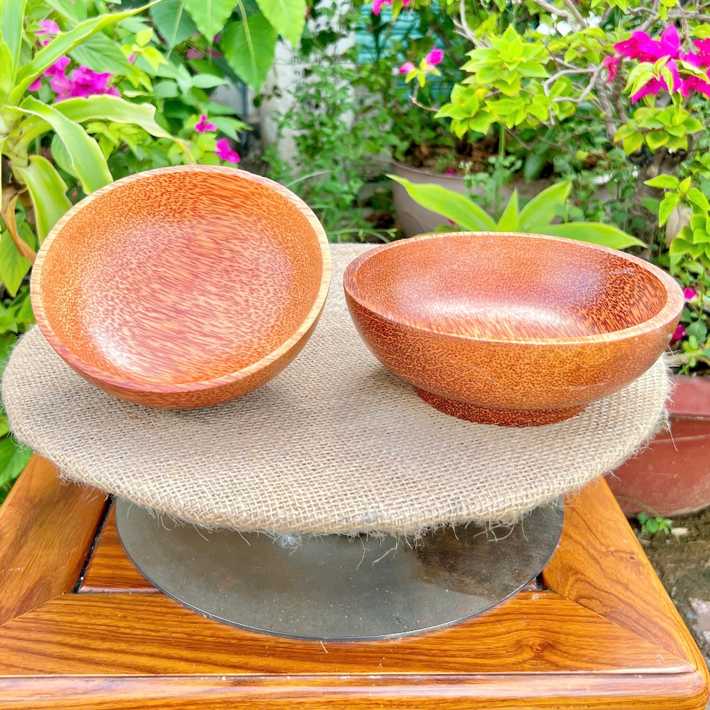 Tô Tròn Gỗ Dừa Đa Năng Cao Cấp, Dùng Trong Nhà Bếp, Spa, Đựng Đồ Khô, Trái Cây, Đắp Mặt Nạ – KIM TỨ Thủ Công Bến Tre