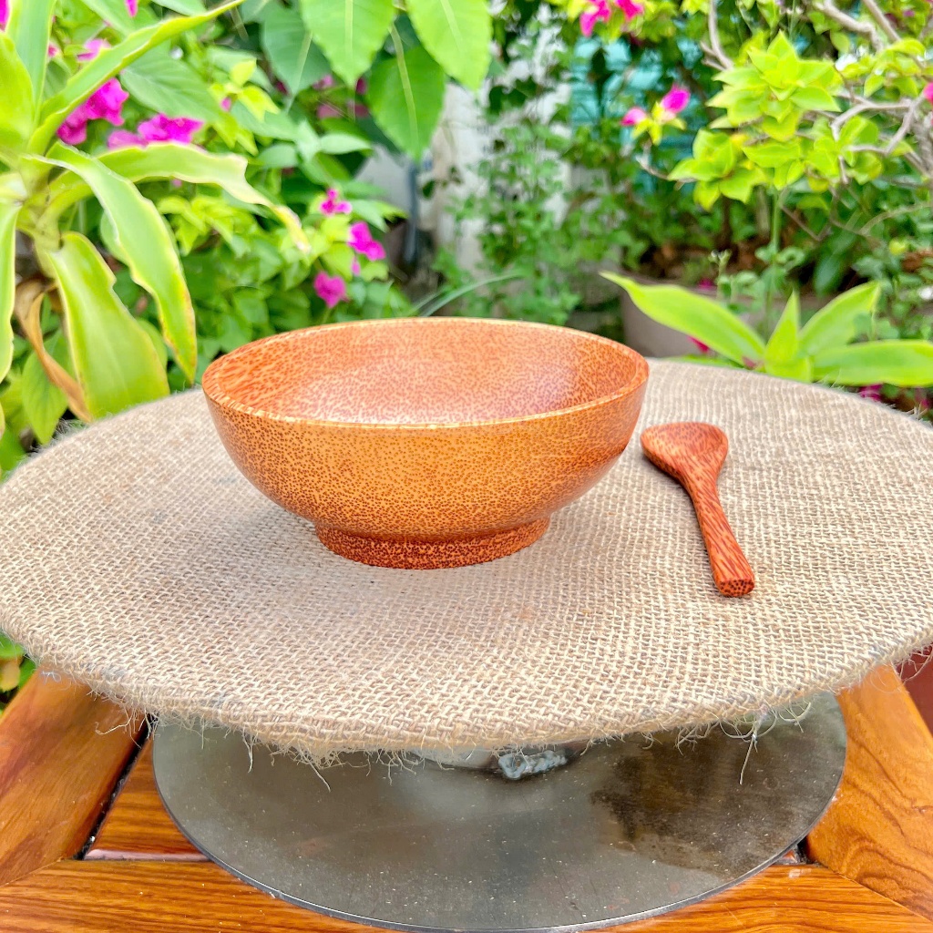 Tô Tròn Gỗ Dừa Đa Năng Cao Cấp, Dùng Trong Nhà Bếp, Spa, Đựng Đồ Khô, Trái Cây, Đắp Mặt Nạ – KIM TỨ Thủ Công Bến Tre