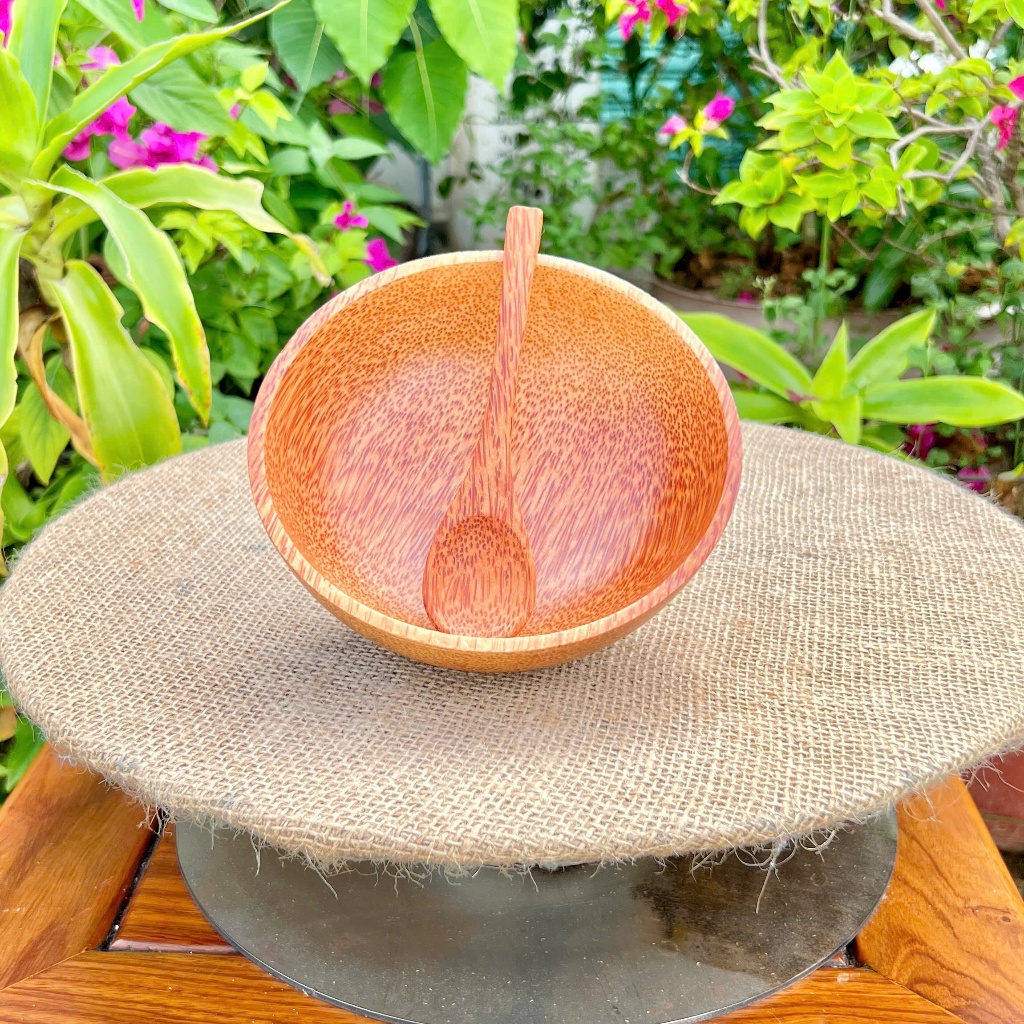 Tô Tròn Gỗ Dừa Đa Năng Cao Cấp, Dùng Trong Nhà Bếp, Spa, Đựng Đồ Khô, Trái Cây, Đắp Mặt Nạ – KIM TỨ Thủ Công Bến Tre