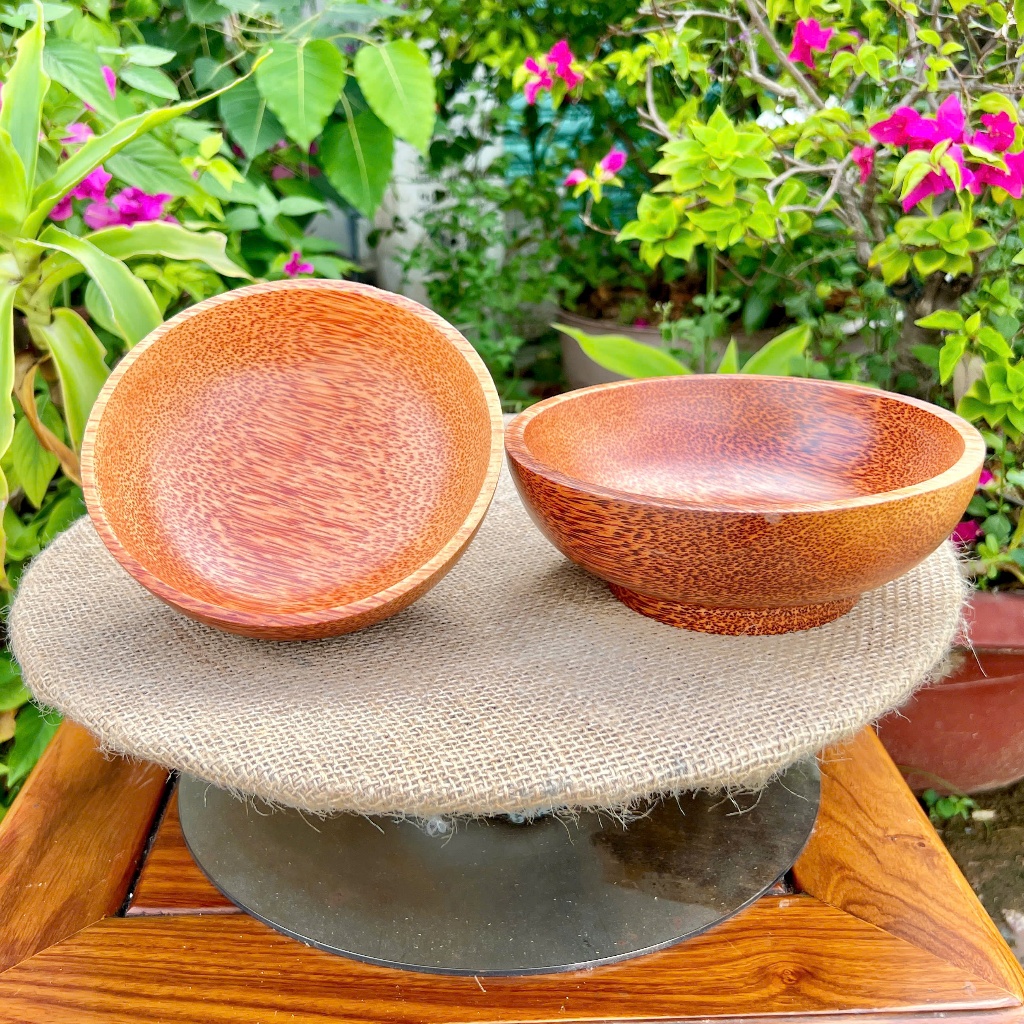 Tô Tròn Gỗ Dừa Đa Năng Cao Cấp, Dùng Trong Nhà Bếp, Spa, Đựng Đồ Khô, Trái Cây, Đắp Mặt Nạ – KIM TỨ Thủ Công Bến Tre