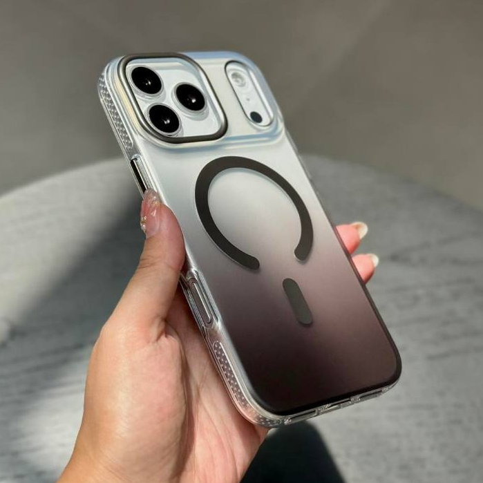 Ốp Lưng Mutural Gradient Ombre Colorful cho iPhone 17ProMax 17Pro – Sạc Không Dây,Chống Vân Tay
