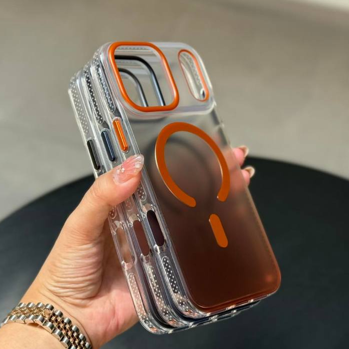 Ốp Lưng Mutural Gradient Ombre Colorful cho iPhone 17ProMax 17Pro – Sạc Không Dây,Chống Vân Tay