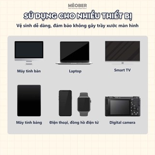 Khăn lau màn hình Premium Polishing Cloth Microfiber by MèoBer cho điện thoại, iPad, MacBook, Digicam