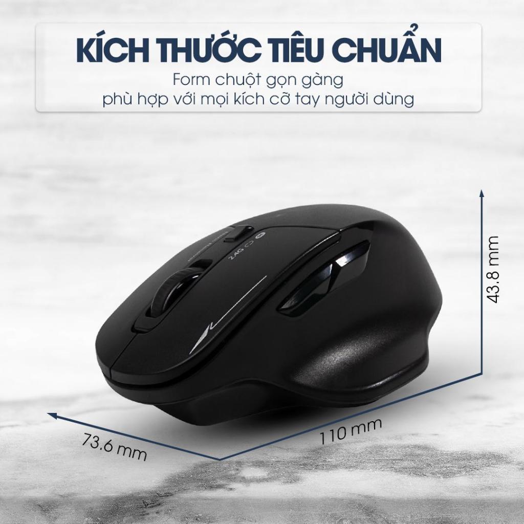 Chuột Bluetooth ZADEZ Tích Hợp Nano Receiver M-352B - Cảm Biến PixArt 1600DPI, Tiết Kiệm Pin