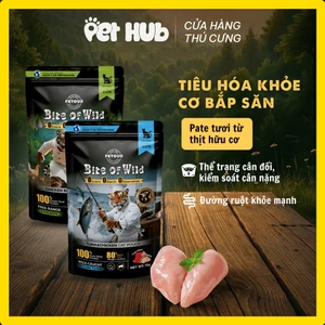 Pate Bite of Wild Túi 70G Pate Pure Meat Công Thức Giàu Đạm, Ít Béo Cho Mèo Từ 2 Tháng Tuổi