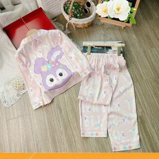 [12KG - 48KG ] Đồ Bộ Bé Gái Pijama Chất Vải Lụa Cao Cấp Tay Dài Quần Dài