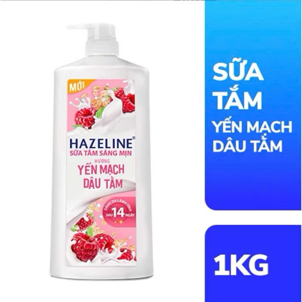 Sữa tắm dưỡng thể thiên nhiên trắng sáng da Hazeline 800g/1kg/Túi Tắm 900g