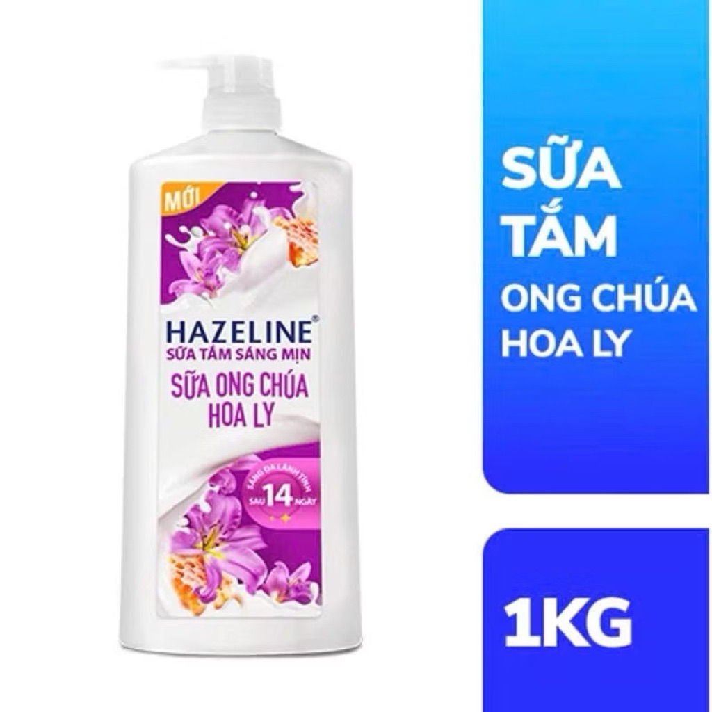 Sữa tắm dưỡng thể thiên nhiên trắng sáng da Hazeline 800g/1kg/Túi Tắm 900g