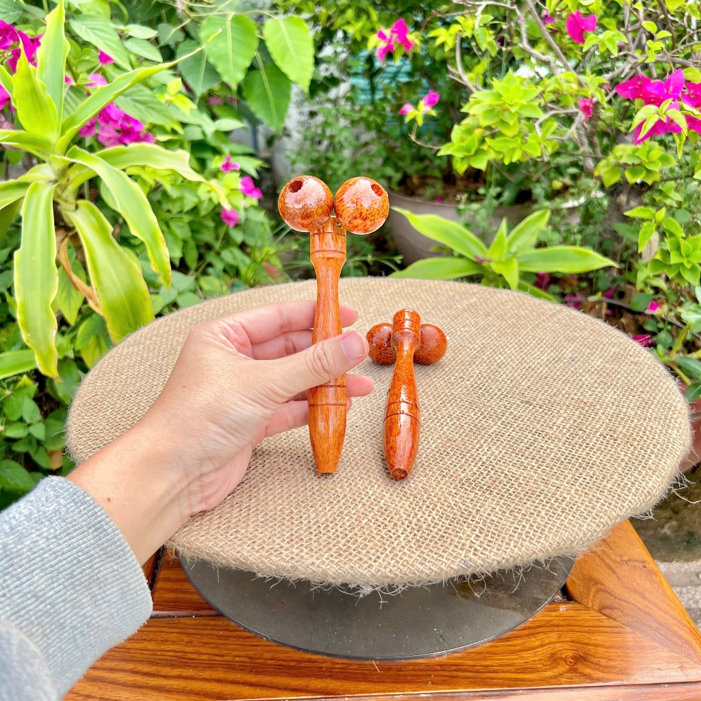 Cây Lăn Massage Gỗ Dừa Mặt Mũi Hít Loại Nhỏ Tiện Lợi, Nhỏ Gọn, Dễ Dùng, Đa Năng, Giảm Nhức Mỏi, Thư Giãn Cơ Thể - KIM TỨ