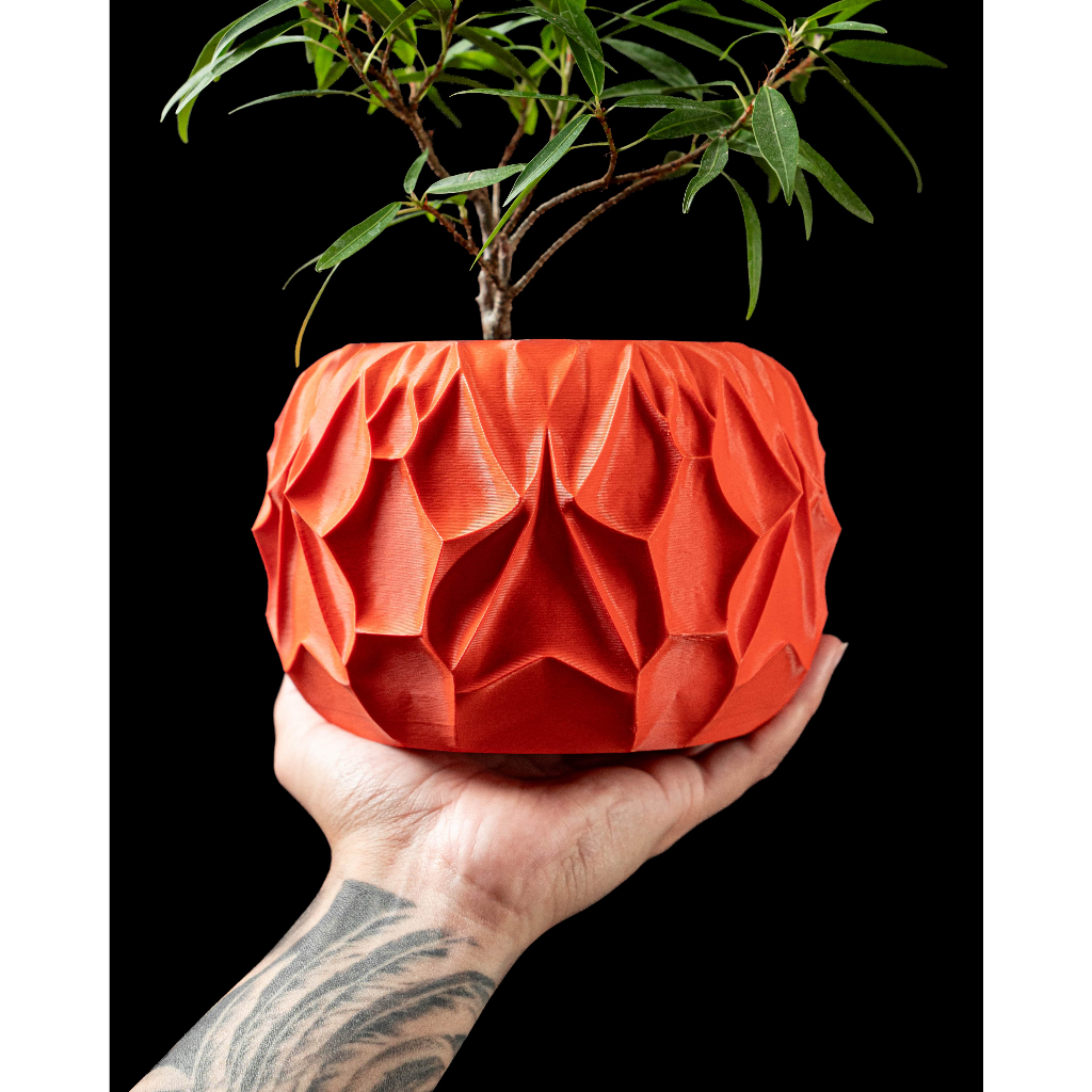 Chậu cây trang trí, tặng kèm nametag (quà tặng) - Mẫu Vessel - ArtPrint3D