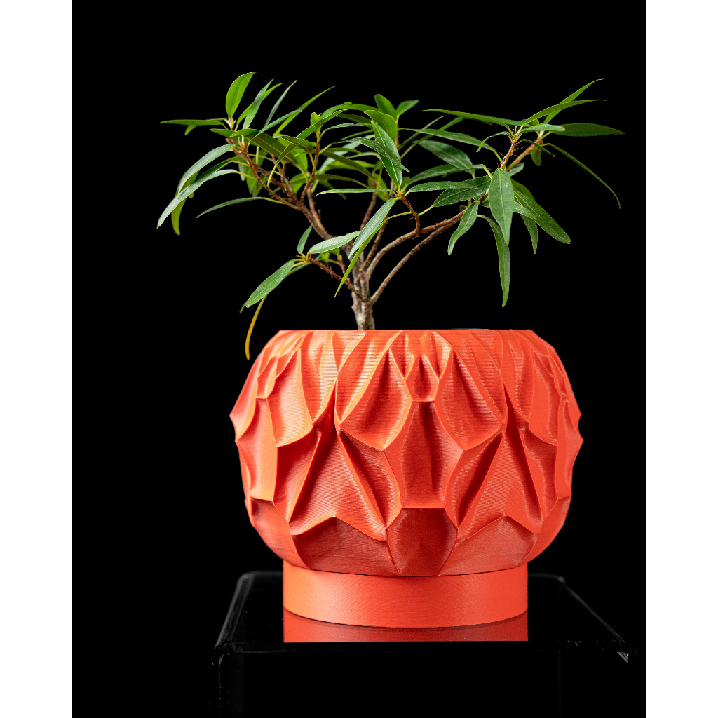 Chậu cây trang trí, tặng kèm nametag (quà tặng) - Mẫu Vessel - ArtPrint3D