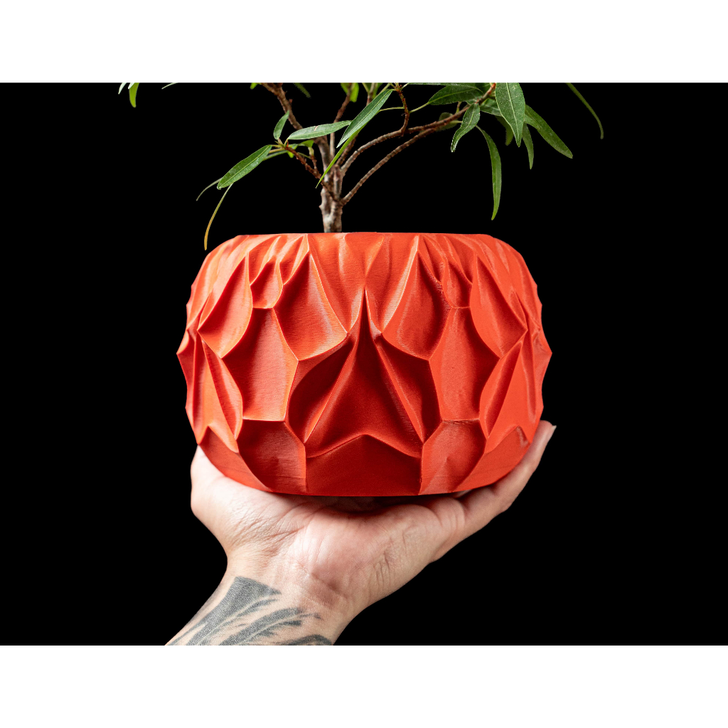 Chậu cây trang trí, tặng kèm nametag (quà tặng) - Mẫu Vessel - ArtPrint3D
