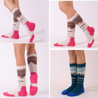 Vớ Trekking tất leo núi nữ chống trượt len lông cừu Merino Wool chống phồng rộp chân kháng khuẩn tự nhiên
