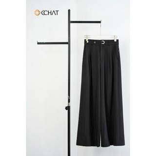 Quần Ống Rộng 𝐂𝐂𝐇𝐀𝐓 Dáng Suông Cạp Oze 2 Khuy Chất Liệu Tuytsi Cao Cấp 15QDS2041ST