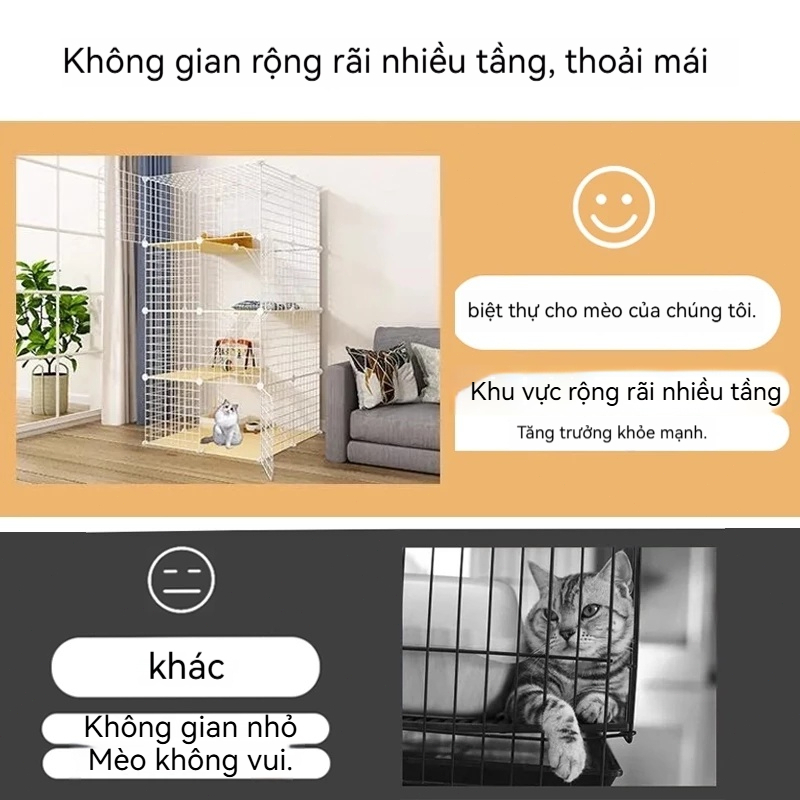 Chuồng Thú Lắp Ghép Bằng Sắt Chống Gỉ - Chuồng Chó Mèo Thỏ, Bọ Ú Đa Năng, Siêu Bền