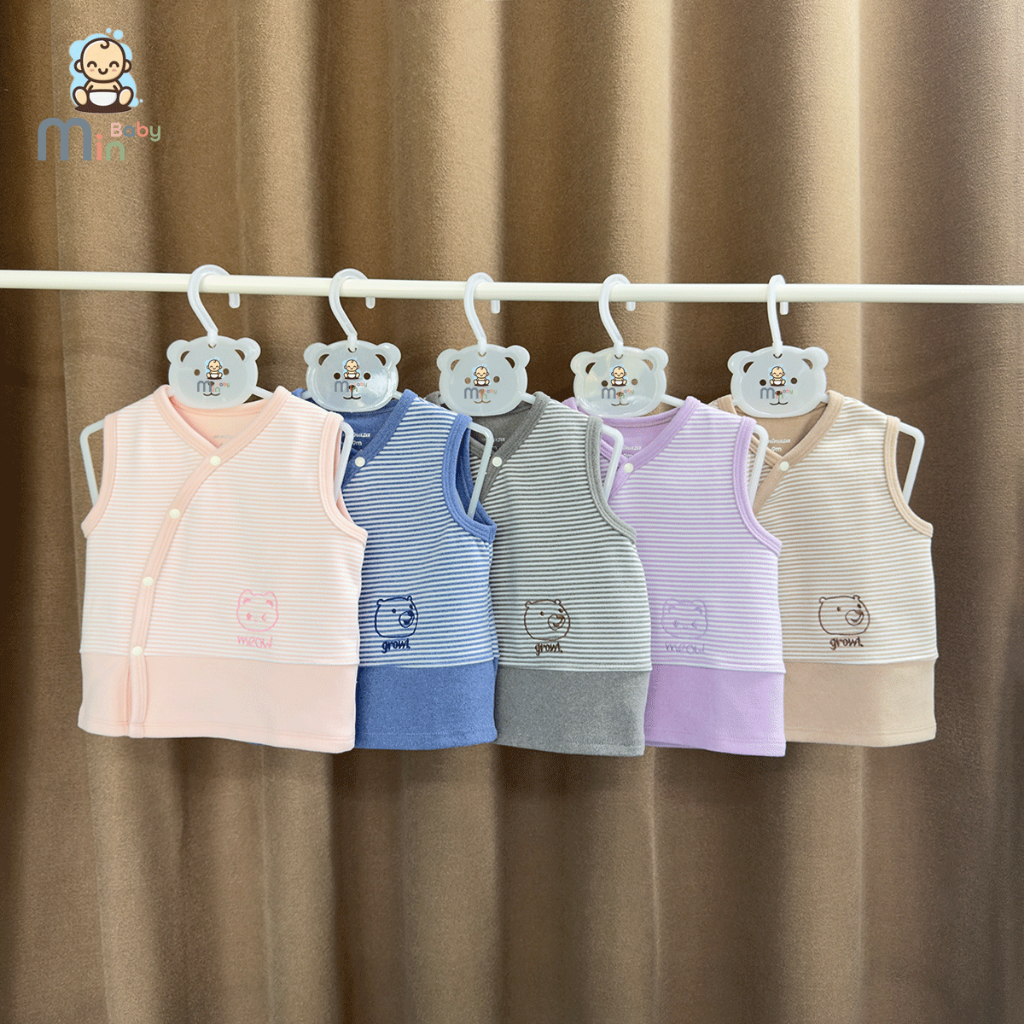 Áo Gile Nỉ Bông Cho Bé Mặc Siêu Nhẹ, Hình In Hoạt Tiết Đáng Yêu - Hàng Chính Hãng AMI0461