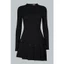 Đầm Cổ Leo Chân Xếp Ly 1F10.2509W. Đầm Mini Dress Ôm Dáng, Đầm Nữ Công Sở Dự Tiệc, Đầm Len Tay Dài Thu Đông JM