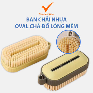 Bàn chải nhựa oval lông mềm đa năng cọ rửa nhà cửa thiết kế nhỏ gọn tiện lợi dễ cầm tay