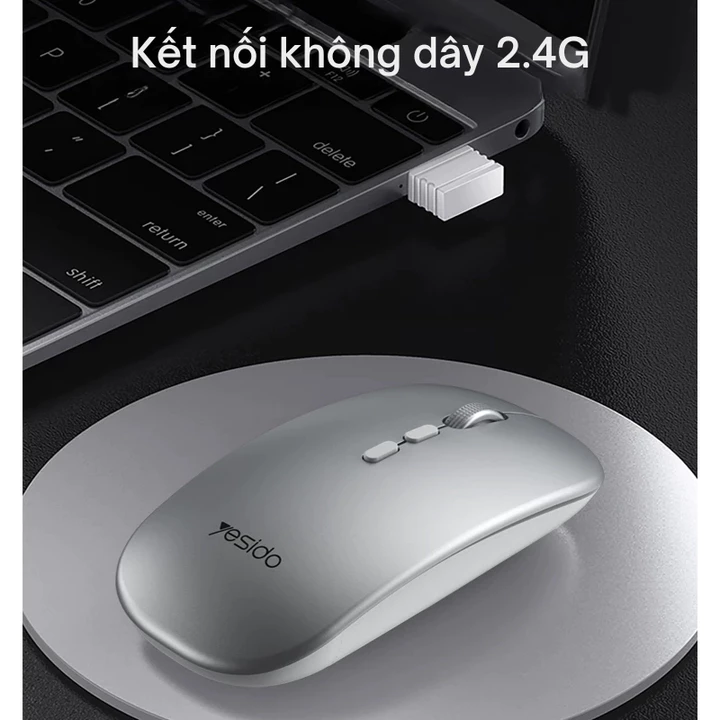 Chuột Không Dây Laptop - Chuột Không Dây Không Tiếng Ồn - Chuột Không Dây Thời Trang - Chuột Không Dây Bluetooth - USB – 4