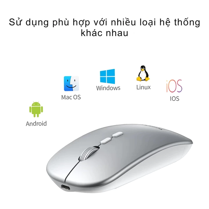 Chuột Không Dây Laptop - Chuột Không Dây Không Tiếng Ồn - Chuột Không Dây Thời Trang - Chuột Không Dây Bluetooth - USB – 3