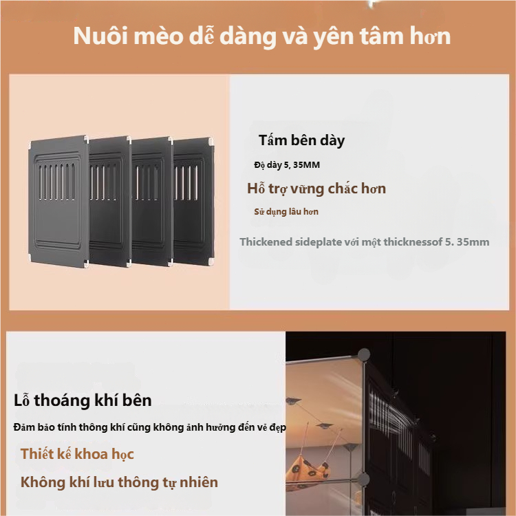 Chuồng Quây Lắp Ghép Cho Chó Mèo - Thép Chắc Chắn Linh Hoạt Kích Thước, Dễ Dàng Mở Rộng