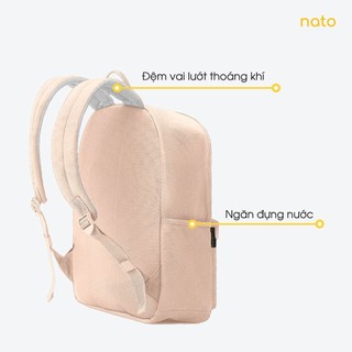 balo đi học vải canvas Natoli nam nữ cao cấp đơn giản nhiều ngăn chống nước Balo Basic Backpack B2